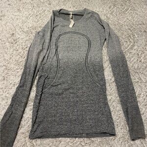 Lululemon Grey Ombré Swiftly Long Sleeve